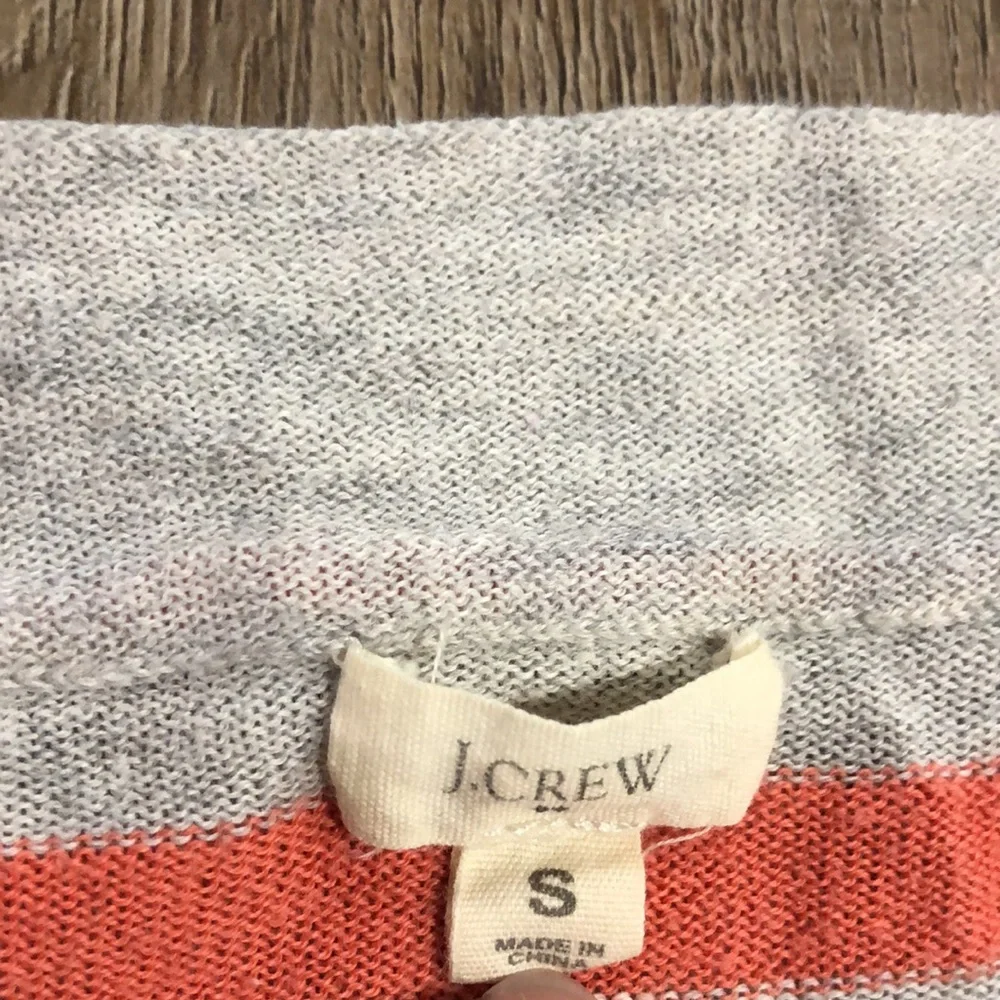 J. CREW Pima Cotton Striped Boatneck Sweater